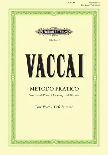 VACCAI : METODO PRATICO - LOW VOICE -  NICOLA VACCAI - PETERS