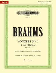 JOHANNES BRAHMS : PIANO CONCERTO NO.2 IN BB MAJOR OP.83