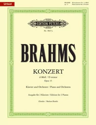 JOHANNES BRAHMS : CONCERTO POUR PIANO NR1 OPUS 15 EN RE MINEUR - VERSION 2 PIANO