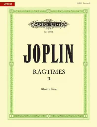 SCOTT JOPLIN : RAGTIMES 2 - PIANO -  SCOTT JOPLIN - PETERS