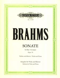 JOHANNES BRAHMS : SONATE EN SOL MAJEUR OP.78 - ALTO ET PIANO