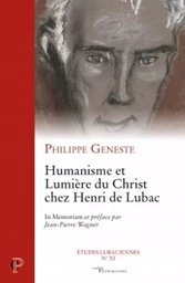 HUMANISME ET LUMIÈRE DU CHRIST CHEZ HENRI DE LUBAC