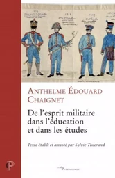 DE L'ESPRIT MILITAIRE DANS L'ÉDUCATION ET DANS LESÉTUDES