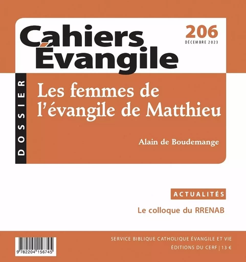 Cahiers Evangile-206 -  collectif - CERF