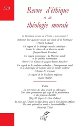 REVUE D'ETHIQUE ET DE THEOLOGIE MORALE - 320