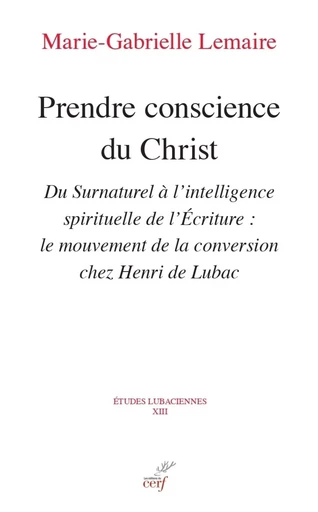 PRENDRE CONSCIENCE DU CHRIST -  COLLECTIF GRF - CERF