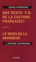 Que reste-t-il de la culture française ?/Le souci de la grandeur