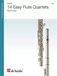 14 EASY FLUTE QUARTETS FLUTES TRAVERSIERES -PARTITION+PARTIES SEPAREES