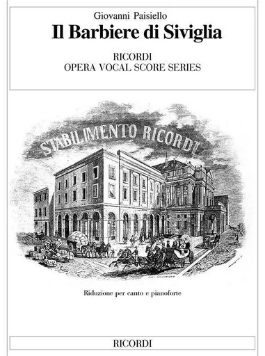 IL BARBIERE DI SIVIGLIA CHANT -  GIOVANNI PAISIELLO - RICORDI