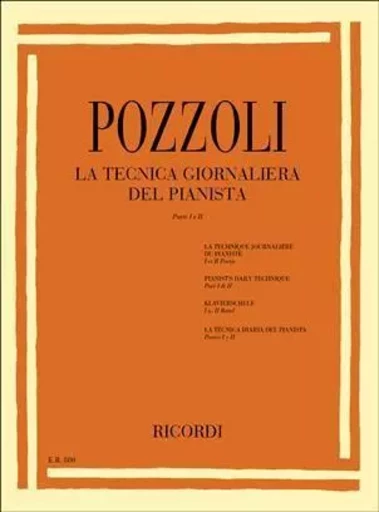 ETTORE POZZOLI : TECNICA GIORNALIERA DEL PIANISTA -  ETTORE POZZOLI - RICORDI