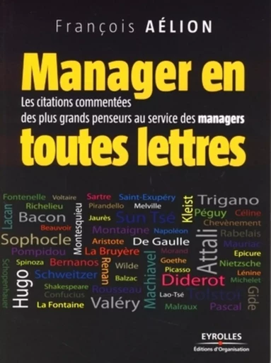 Manager en toutes lettres - François Aelion - ORGANISATION