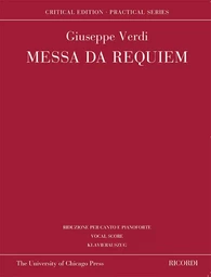 GIUSEPPE VERDI : MESSA DA REQUIEM - VOCAL AND PIANO REDUCTION