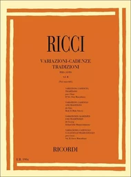 L. RICCI : VARIAZIONI - CADENZE TRADIZIONI PER CANTO VOL II  - MEN'S VOICES -  RECUEIL