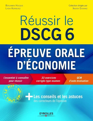 Réussir le DSCG 6 - Epreuve orale d'économie - Benjamin Hocque, Lydia Kernevez - EYROLLES