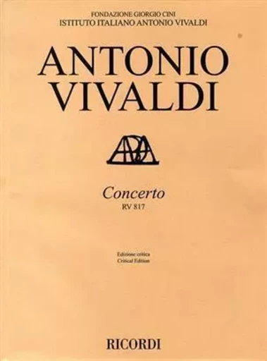 CONCERTO, RV 817 -  ANTONIO VIVALDI - RICORDI