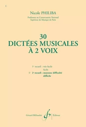 30 DICTEES MUSICALES A 2 VOIX VOLUME 2