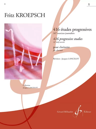 416 ETUDES PROGRESSIVES VOLUME 1 -  KROEPSCH FRITZ - BILLAUDOT