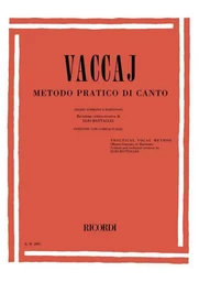 NICOLA VACCAI : METODO PRATICO DI CANTO -  MEZZO / BARITONE VOICE - RECUEIL + CD