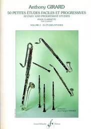 50 PETITES ETUDES FACILES ET PROGRESSIVES VOLUME 2 - CLARINETTE