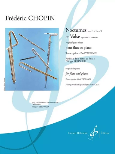 NOCTURNES OPUS 15 NA 1 ET NA  2 ET VALSE OPUS 64 NA 1 MINUTE -  CHOPIN FREDERIC - BILLAUDOT