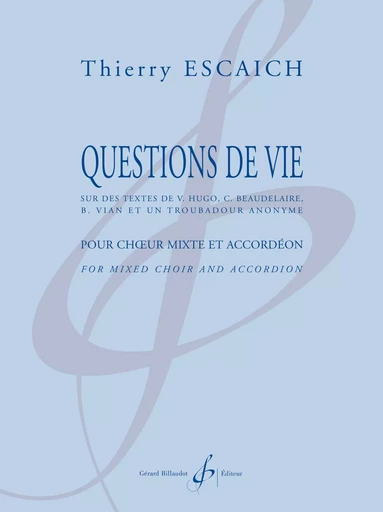 QUESTIONS DE VIE - EDITION BILINGUE -  ESCAICH/HUGO/VIAN - BILLAUDOT