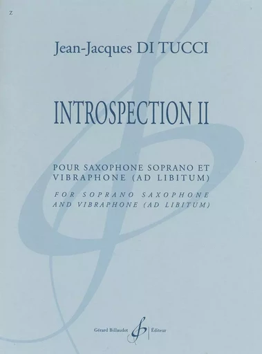 INTROSPECTION II -  DI TUCCI JEAN-JACQUE - BILLAUDOT