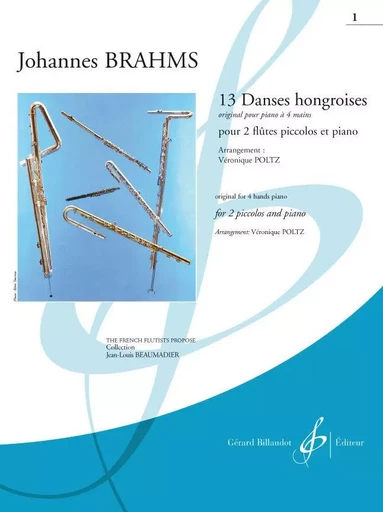 13 DANSES HONGROISES CAHIER 1 -  BRAHMS JOHANNES - BILLAUDOT