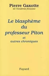 Le Blasphème du professeur Piton