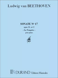 LUDWIG VAN BEETHOVEN : SONATE NUMERO 17 EN RE MINEUR OP.31 N.2 PIANO