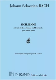 SICILIENNE EXTRAIT DE LA 'SONATE EN MI BEMOL' - TRANSCRIPTION POUR PIANO PAR CH. LUSTNER