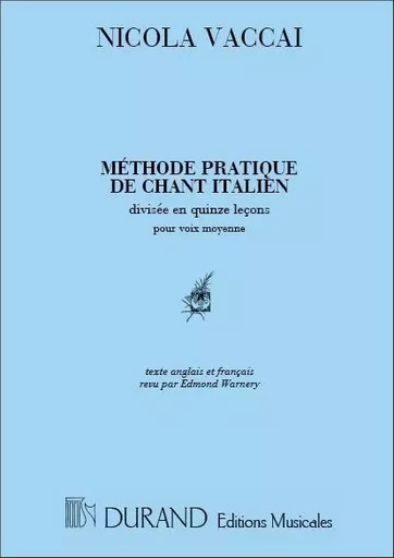 METHODE DE CHANT MEZZO-PIANO (FR-ANGL  CHANT -  NICOLA VACCAJ - DURAND