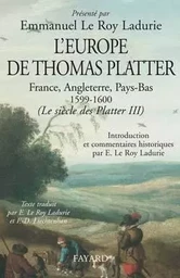 L'Europe de Thomas Platter