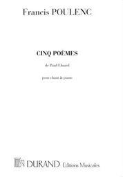 5 POEMES D'ELUARD CHANT