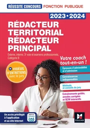 Réussite Concours - Rédacteur territorial/principal - 2023-2024 - Préparation complète