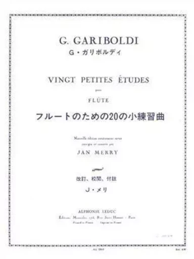 GARIBOLDI: 20 PETITES ETUDES FLUTE -  GARIBOLDI, GIUSEPPE - ALPHONSE LEDUC