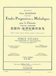 JEANJEAN: 20 ETUDES PROGRESSIVES ET MELODIQUES VOLUME  1 CLARINETTE