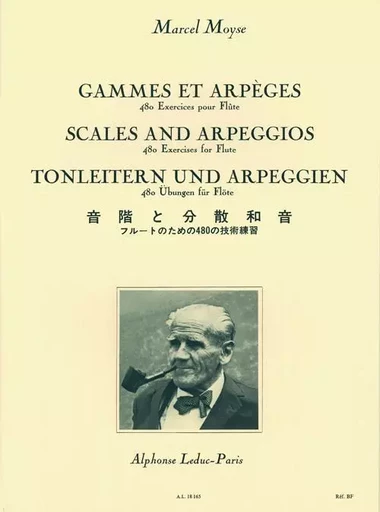 MARCEL MOYSE :  GAMMES ET ARPEGES -  480 EXERCICES POUR  FLUTE TRAVERSIERE -  MOYSE, MARCEL - ALPHONSE LEDUC