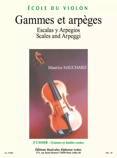 HAUCHARD: GAMMES ET ARPEGES VOLUME 2 VIOLON -  HAUCHARD, MAURICE (C - ALPHONSE LEDUC