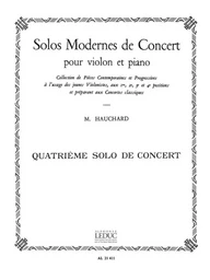 MAURICE HAUCHARD : SOLO MODERNE DE CONCERT N04 - VIOLON ET PIANO