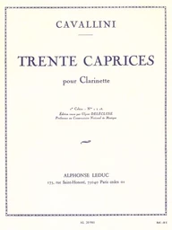 ERNESTO CAVALLINI : 30 CAPRICES VOL.1 VOL. 1 - 1 A 18 - CLARINETTE -  RECUEIL