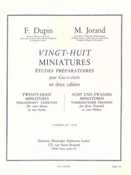 FRANCOIS DUPIN &  MARCEL JORAND : 28 MINIATURES ETUDES PREPARATOIRES POUR CAISSE-CLAIRE VOL. 1