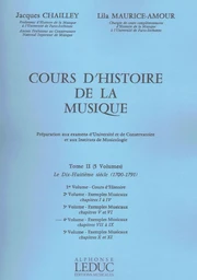 JACQUES CHAILLEY : COURS D'HISTOIRE DE LA MUSIQUE : TOME 2 VOL. 4 -EXEMPLES MUSICAUX (CHAP.7 A 9)