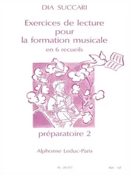 DIA SUCCARI: EXERCICES DE LECTURE POUR LA FORMATION MUSICALE - VOL. 4 - PREPARATOIRE 2