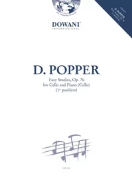 DAVID POPPER : EASY STUDIES, OP. 76 - FOR CELLO AND PIANO (CELLO) - RECUEIL + CD