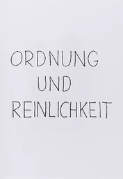 Ordnung und Reinlichkeit