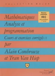 Mathématiques. Analyse et programmation