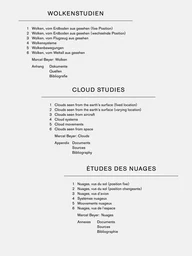 Etudes des nuages - Cloud Studies /franCais/anglais/allemand