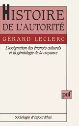 Histoire de l'autorité