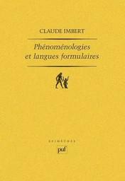 Phénoménologie et langues formulaires