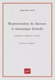 Représentation du discours et sémantique formelle